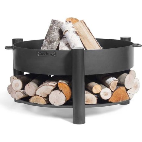 Bol à feu MONTANA, 80cm de diamètre, acier, avec rangement, CookKing, 111248