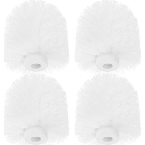 Lot de 4 têtes de rechange pour brosse de toilette, outils de nettoyage pour salle de bain et toilettes, recharges pour brosse de toilette-8.50X8.00X8.00CM-White (1/4)
