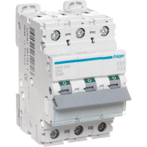Interruttore automatico 3P D 40A 10kA AC MCB NDN340