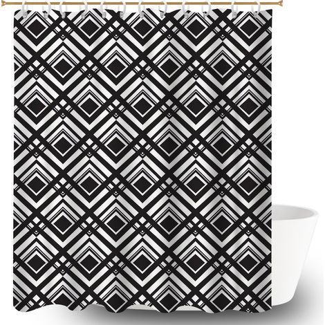Rideau douche polyester 180x180 imprimé cache baignoire pour optimiser un petit espace (1/5)