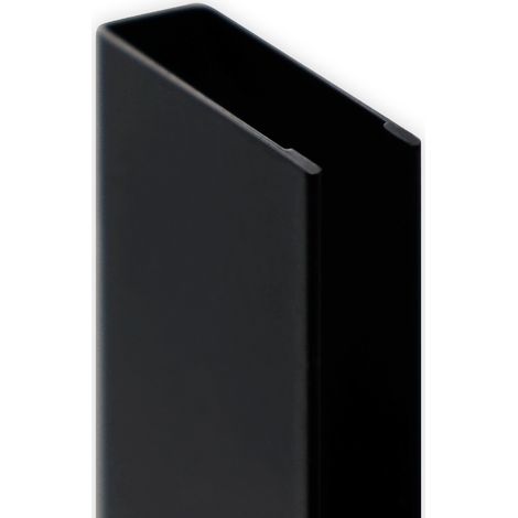 Perfil en U 10 mm con 200 cm para mampara de ducha walk-in en acero inoxidable 304 negro mate perforado (1/5)