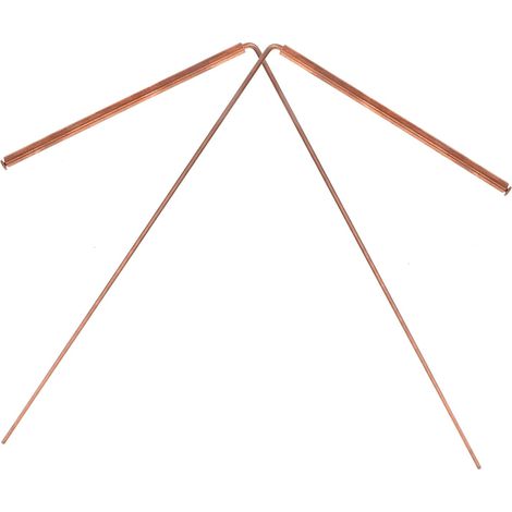 Lot de 2 Baguettes de Sourcier en Laiton Outil de Radiesthésie Solide pour Détection D'eau Souterraine pour Exploration et Divination (1/5)