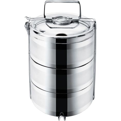 Contenitore termico in acciaio inox a 3 scomparti, 3 x 1,1 l (1/2)
