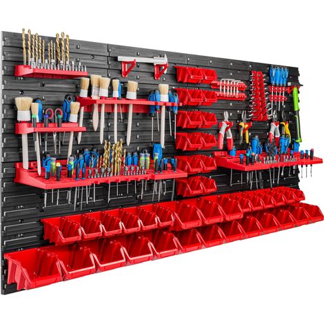 Pannello portautensili 156x78 cm, scaffale per officina/garage (1/5)