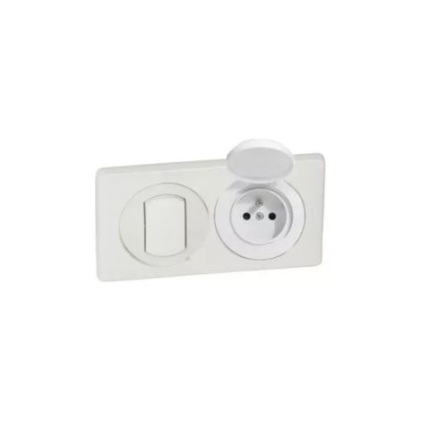 Legrand - Cu00e9liane 2024 - Ensemble va et vient + prise 2P+T - COMPLET - u00c9tanche - IP44 - Blanc - Ru00e9f. : LOT3316 (1/5)