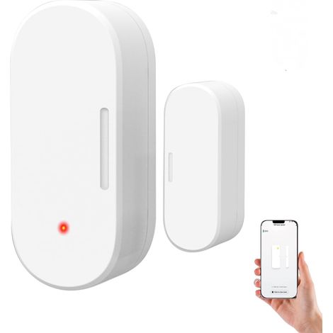 (1 Pack) Capteur de Porte et de Fenêtre Intelligent, Nécessite Connexion ZigBee Gateway,détecteur sans Fil pour système d'alarme et Maison Intelligente, Compatible avec 2MQTT，Home Assistant，Alice