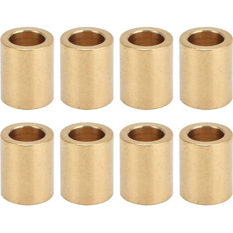 8 douilles en laiton autolubrifiantes, alésage 8 mm x diamètre extérieur 12 mm x longueur 15 mm. Douilles de palier spéciales pour coulisseau en laiton. (1/5)
