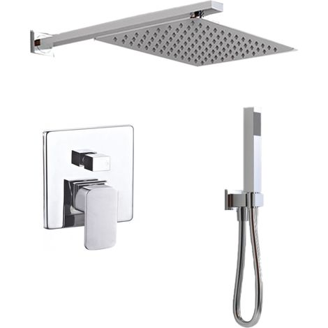 Ogomondo kit doccia rettangular 1 completo di soffione doccetta e miscelatore con deviatore francia (1/3)