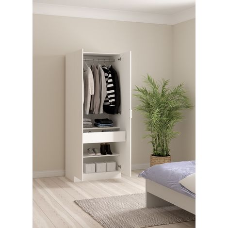 ARMADIO MOD. FOCUS CM 78.5X49.8 H.200.4 BIANCO OPACO