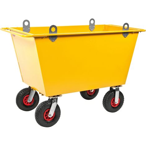 Kongamek Abfallwagen mit Hebeösen 1150x730x920mm Luftbereifung und 300l Volumen