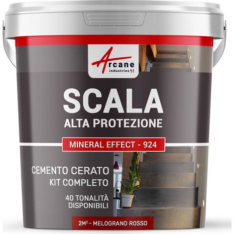 Cemento Cerato Scale - Kit Completo - 2 m² (in 2 strati) Melograno Rosso - ARCANE INDUSTRIES (1/5)