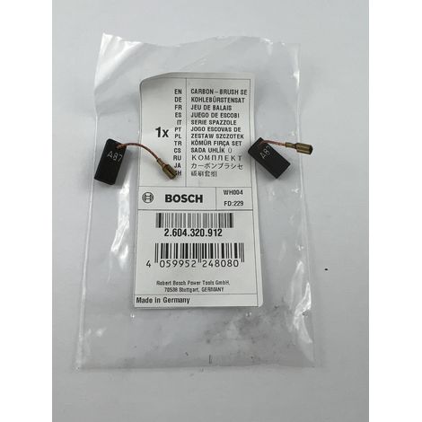 Juego escobillas para GST25, GST85PBE, GST85PB, GST85PE, GST85P BOSCH 2604320912