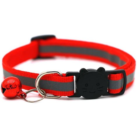 4pcs Colliers De Chat Anti-tranglement Rglables Rflchissants - Avec Cloche Anti-perte Et Boucle De Scurit - Fournitures Pour Animaux De Compagnie (1/5)