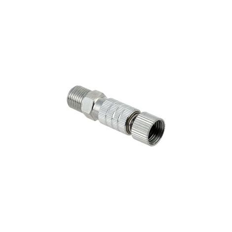 Accessoires de connecteur rapide pour aérographe, connecteur autobloquant pour compresseur d'air, nervures internes et externes de 1/8 "T-117, argent, 1 (1/5)