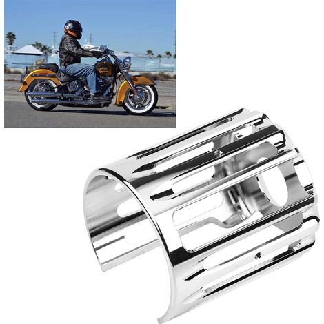 Cache décoratif noir pour serrure de valise latérale Harley-Davidson Glide (la marque déposée Harley GBC enfreint le droit d'auteur et ne peut être référencée aux États-Unis). (1/5)