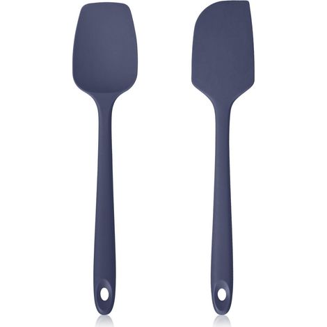 Silikon Pfannenwender & Löffel 2er Set, 315°C Hitzebeständig, Blau