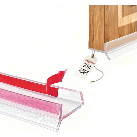 2M Transparent Joint Plinthe Cuisine Profil D’étanchéité pour Bois de 15 mm 16 mm 17 mm Protection Plinthe, Joint Plinthe Profil D’étanchéité (1/5)