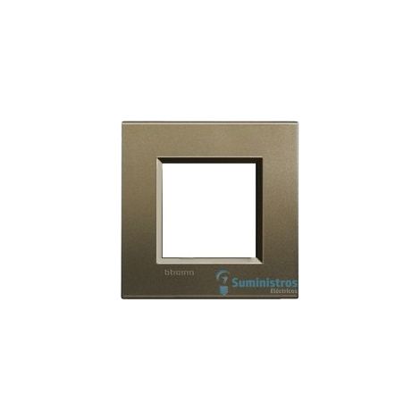 Placa cuadrada de 2 módulos Livinglight BTILNA4802SQ