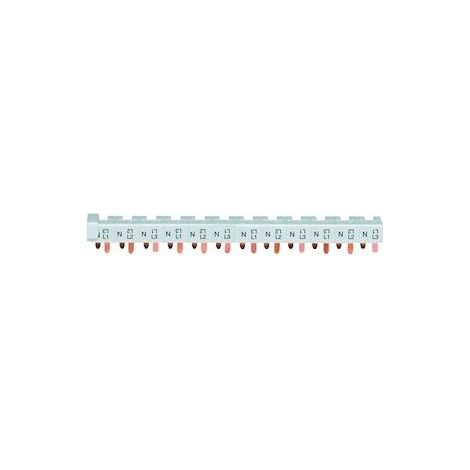 Hager KBN663A Barra de puente 3P+N 63 A con lengüeta de 10 mm² y 12 módulos para bornes escalonados