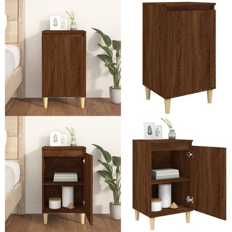 Nachttisch Braun Eichen-Optik 40x35x70 cm Holzwerkstoff - Nachttisch - Holzmöbel - Wohnzimmermöbel - Esszimmermöbel - Schlafzimmerschrank - Home & Living