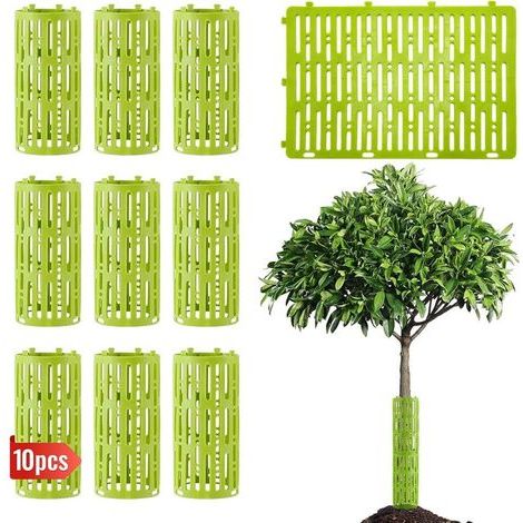 Lot de 10 Protection Tronc Arbre en Plastique (20 X 30 cm), Extensible Protection Arbre avec Trous D'Aération, Grande Protection Contre Les Rongeurs, Tondeuses (1/5)