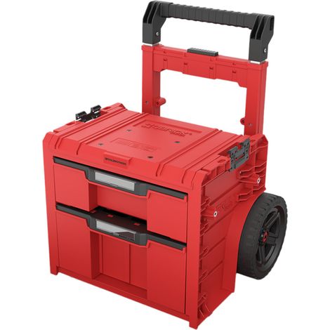 Toolbrothers RHINO L Drawer 2 Cart Plus ULTRA - Valigia portautensili mobile a cassetti 9,5 l 12 l con doppio manico telescopico