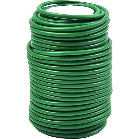 Flexible Gartenschnur, Rankhilfe für Pflanzen, Klettergerüst, Spiraldraht, kunststoffummantelter Draht, Blumen- und Baumbinder 3 mm 10 m (1/5)