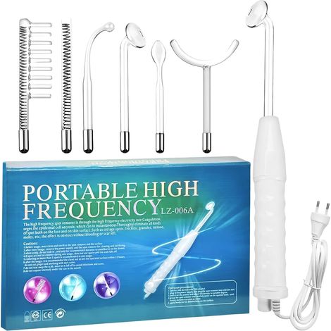 Tige de levage de la peau portable haute fréquence avec 6 tubes de néon, appareil Hf Gerat (1/5)
