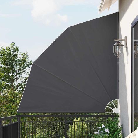 Balkon Sichtschutz Schwarz 210 x 210 cm Polyester