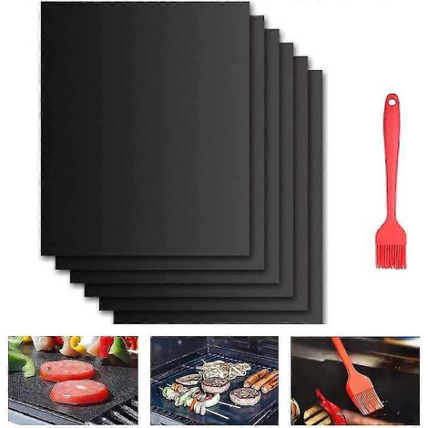 Tapis de cuisson pour barbecue, lot de 6 tapis universels de 40 x 33 cm pour fours à convection-AquaForge