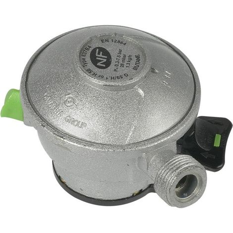 Détendeur Inox Gaz Butane 5, H.6.5 Cm Gazinox