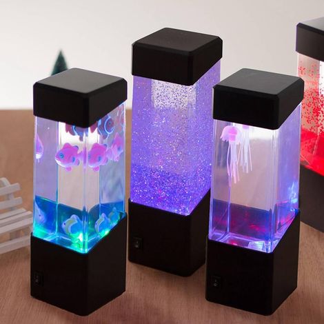 Lampe d'ambiance Mini Méduse - Lampe LED fantaisie en forme de méduse à couleurs changeantes / Rechargeable par USB - Lampe magique décorative à offrir (1/5)