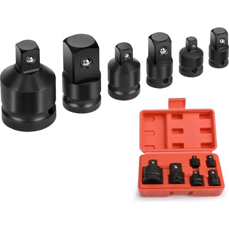 Adaptador Llave-Casquillo - Reductor Sistema Casquillos - Compatible 1/4" 3/8" 1/2" 3/4" - Juego de 6 Piezas (1/5)