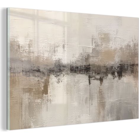 TABLEAU EN PLEXIGLAS Art moderne - Abstrait - Beige Tableau Décoration Murale 60x40