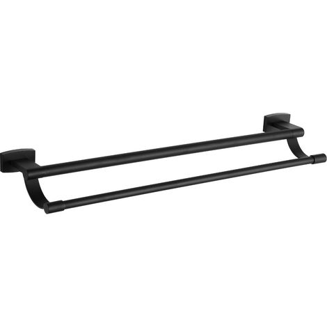 Mexen Zoja doppelter Handtuchhalter, schwarz - 7019125-70 (1/2)