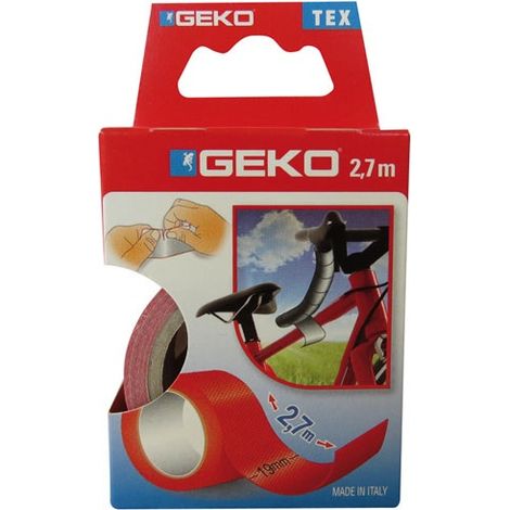 Cinta adhesiva de tela plastificada 19mmx2.7m roja - Geko