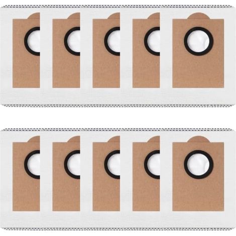 Lot de 10 sacs à poussière pour aspirateur robot Lefant M3/M3 Max, sacs à poussière de grande capacité avec col ferme, recharges de sacs à poussière pour nettoyeurs (1/4)