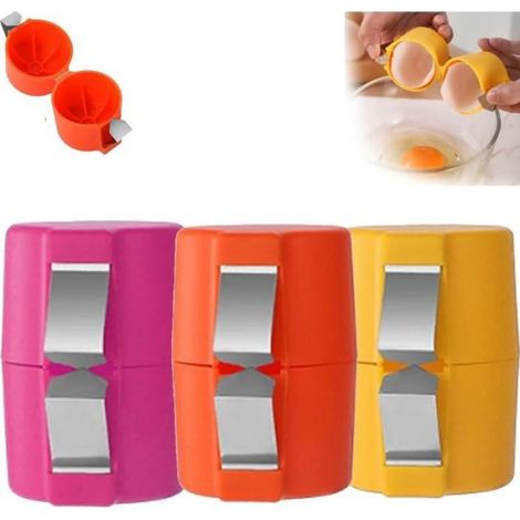 Lot de 3 coupe-œufs multifonctions pour œufs durs, coupe-œufs à la coque et séparateur pour cuisine, camping, cuisine (1/4)