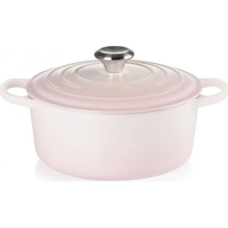 Cocotte - LE CREUSET - Shell Pink - Fonte polie - 24 cm (4,2 L) - Tous feux dont induction