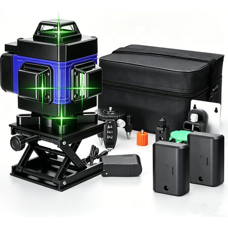 KKmoon Niveau Laser 4D 16 Lignes Avec Lignes Verticales Horizontales Inclinées, Autonivelant Batterie USB, Outil Pour Travaux Et Bricolage Maison, Livraison Locale En France (1/5)