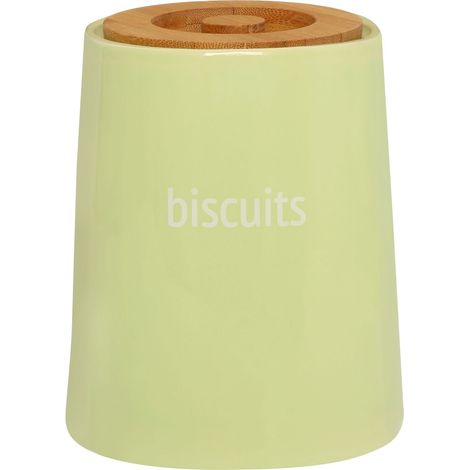 Interiors By Premier Chic Design Green Ceramic Biscuit Canister, Functional Design Canister, Durable Canister For Ingredients (1/5)