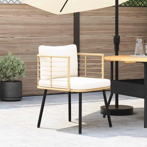 Chaise de jardin,Chaise d'extérieur avec coussins naturel résine tressée CFW4650503 (1/5)