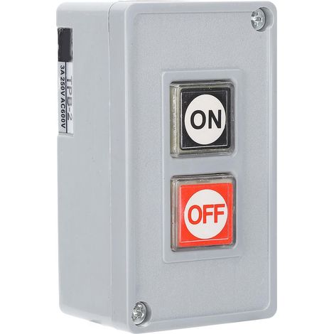 Interrupteur à bouton-poussoir pour ouvre-porte de garage commercial, barrière de sécurité, commande à 2 positions TPB-2 250 V CA (1/5)
