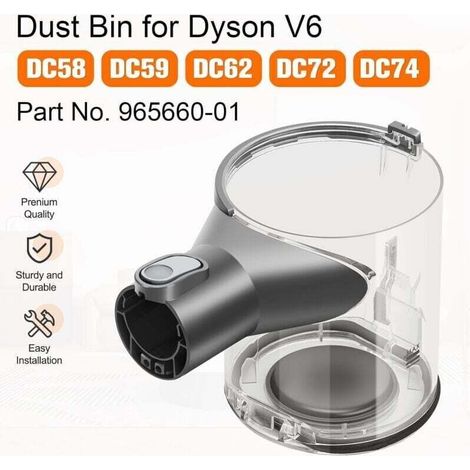 ALLIANDISCompatible pour Dyson V6 Bac à Poussière Pièces Détachées DC58 DC59 DC62 DC74 Accessoire Conteneur Cuve Rechange pour Aspirateur Accessoires Dustbin (1/3)