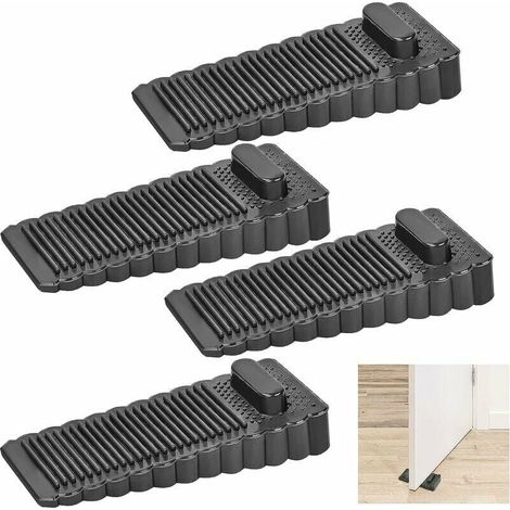 cales porte en réglables en hauteur antidérapantes pour salle bain et fenêtre lot de 4 Caoutchouc (1/2)