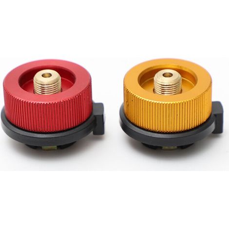 2 PIÈCES Adaptateur de Bouteille de Gaz Buse de Transfert Connecteur pour Brûleur de poêle Réchaud de Camping, Conversion de tête de Cartouche de gaz Type de Bouteille de buse (1/5)