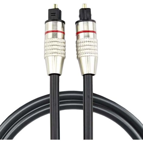 Câble optique 100 cm, câble audio Toslink 5 mm rigide, sortie numérique SPDIF 1 mètre (1/5)