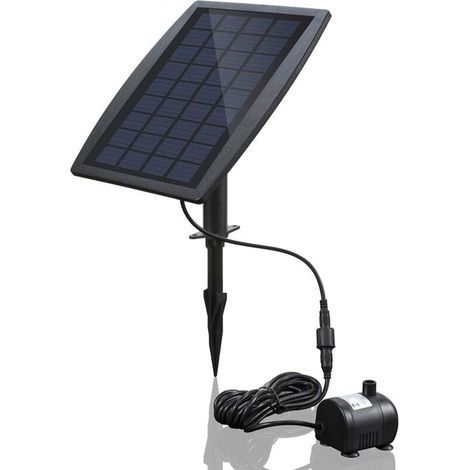 Pompe à eau solaire sans brosse – Panneau 9V 2.5W – Débit 200L/h – Hauteur de pulvérisation 45 cm – Écologique pour fontaine de jardin (1/4)