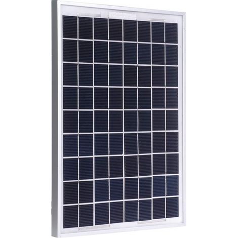 Pannello Solare Fotovoltaico Monocristallino Da 10W Con Pinze A Morsa