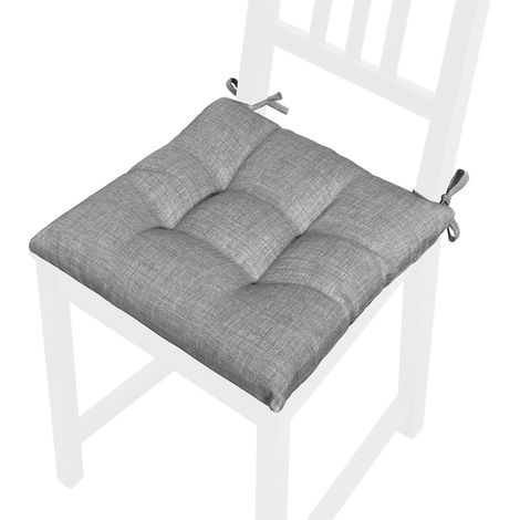 Cuscino Sedia Pastello Morbido Universale Coprisedia Cotone Imbottito 100% Made In Italy - Antracite